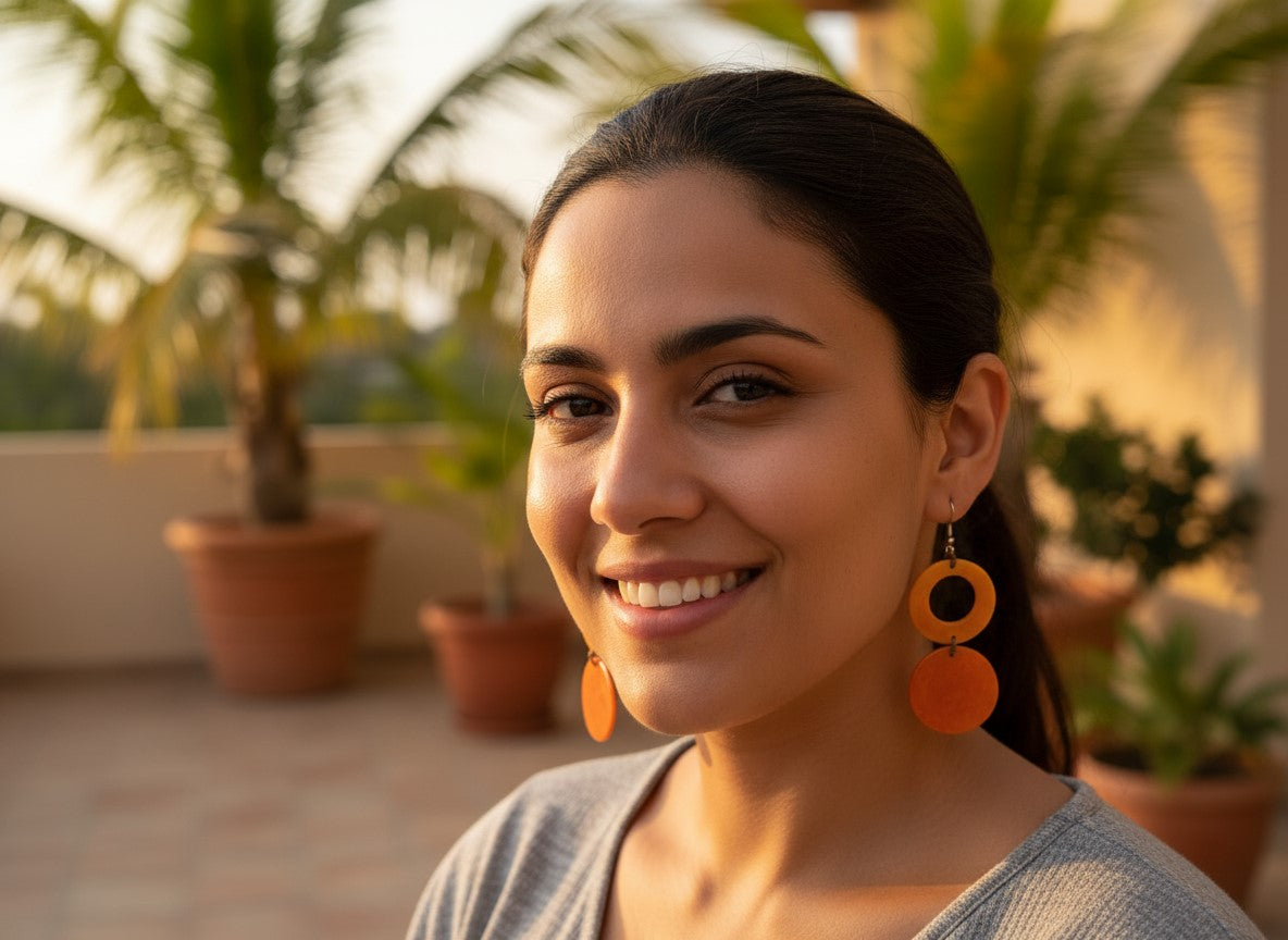 Fair trade Tagua earrings