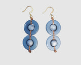 Frida Tagua Earrings Blue | Handmade Eco Jewelry
