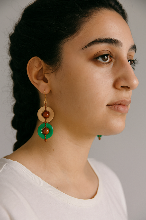 Frida Tagua Earrings| Handmade Tagua Nut Jewelry