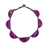 Georgia Tagua Necklace, Purple| Handmade & Ethical