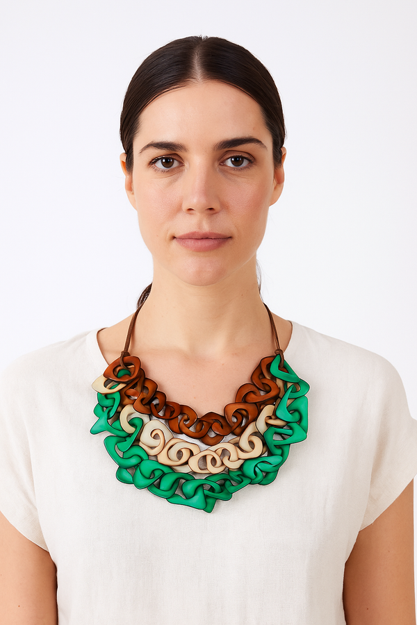 Vero Tagua Necklace| Chunky Handmade Ivory Jewelry