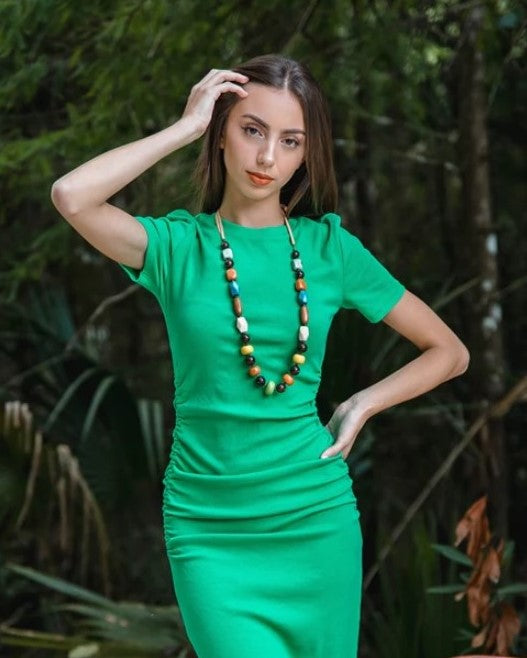 Dora Tagua Nut Necklace| Handmade Multicolor Eco Jewelry