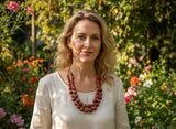 Tagua fair trade necklace and earrings set