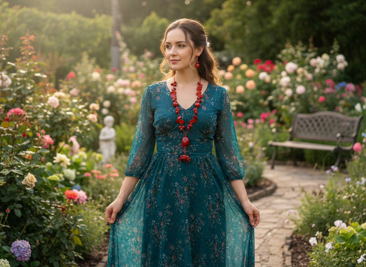 Tagua Fair Trade Necklace and earrings set