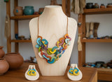 Fair Trade Tagua necklace and earrings set