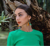 Violeta Tagua Earrings| Tagua Nut Jewelry