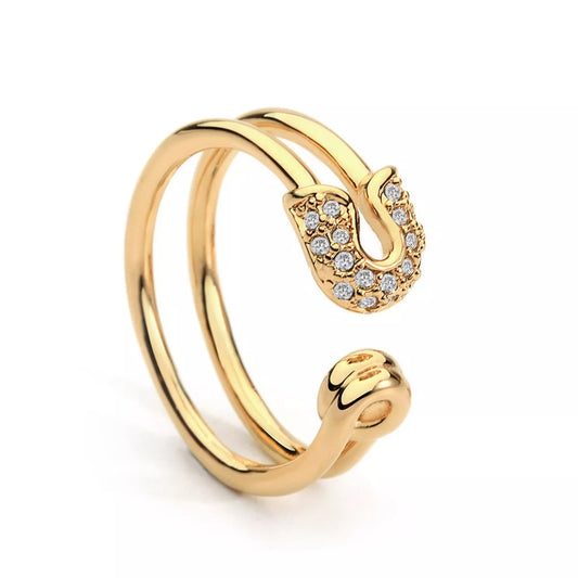 Zircon Double Band Open Ring For you 
