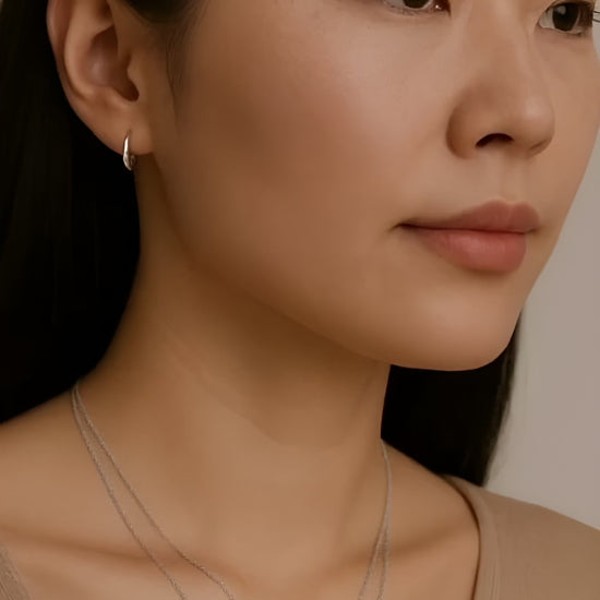 Stainless Steel Necklace with CZ Sparkle