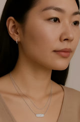 Stainless Steel Necklace with CZ Sparkle