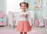 Girls Cotton Dress with 3 Girls Print