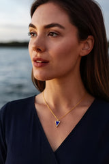 Sterling Silver Gold Vermeil plated with zircons Geometric