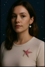 Stylish Starfish Brooch | Elegant Coastal Jewelry Accent