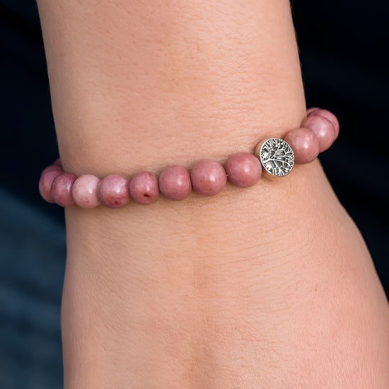 Rhodochrosite Natural Stone Bracelet