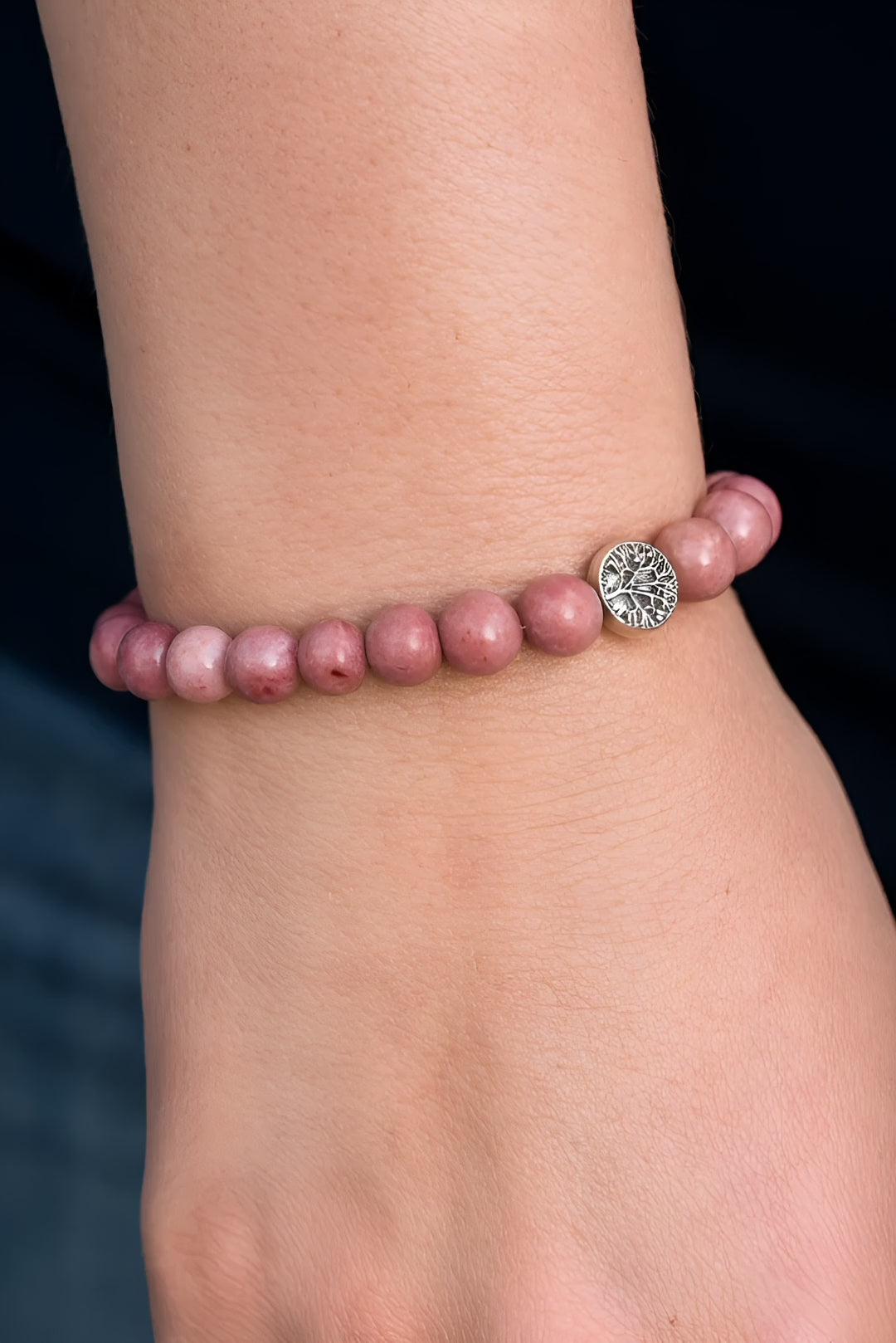Rhodochrosite Natural Stone Bracelet