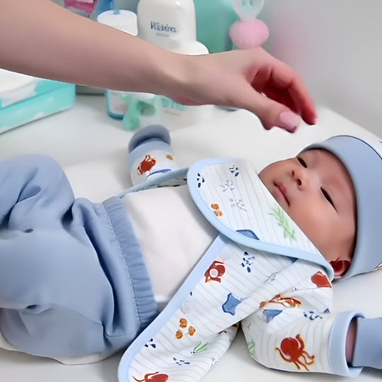 8-Piece Baby Sea Outfit Set – 100% Cotton