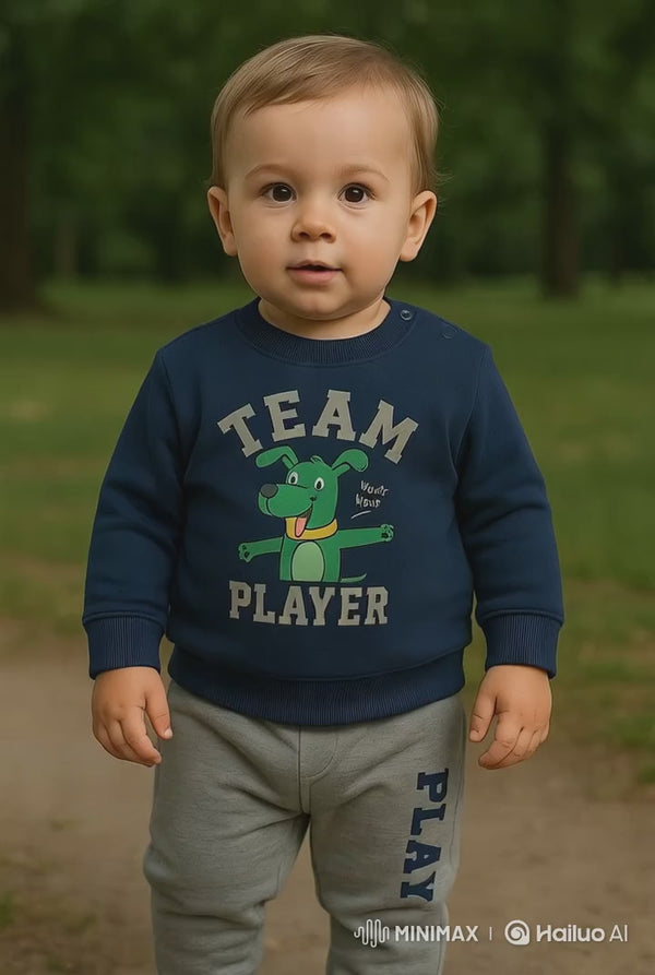 Boys dinosaur top and pants set – cotton elastane outfit – made in Turkey


