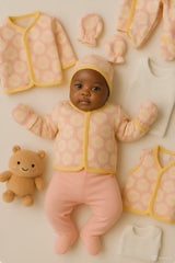 Colorful 8-piece cotton baby clothing set for newborns – made in Turkey

