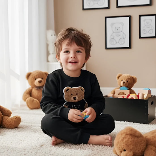 Boys Bear Sweatshirt 100% Cotton Pullover