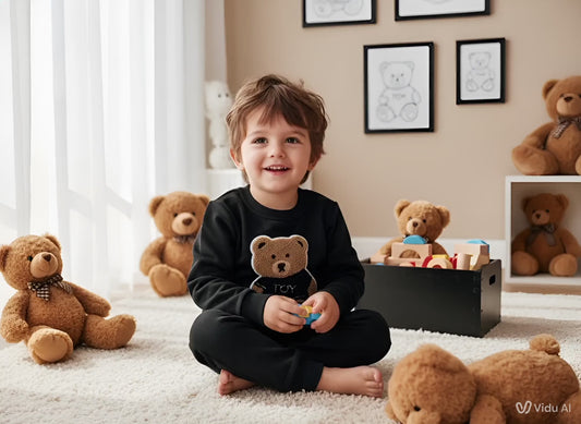 Boys Bear Sweatshirt 100% Cotton Pullover