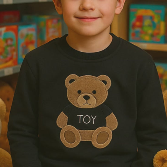 Boys Bear Sweatshirt 100% Cotton Pullover

