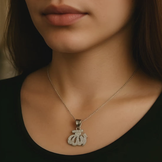 Sterling Silver Allah Pendant