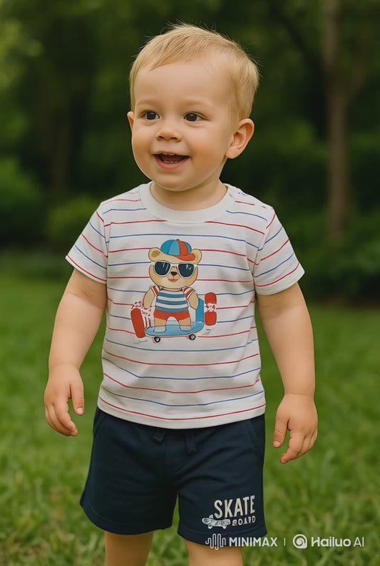 Boys Cotton Top & Shorts Set

