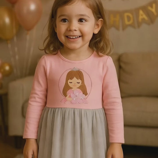 Girls Sparkle Cotton Dress

