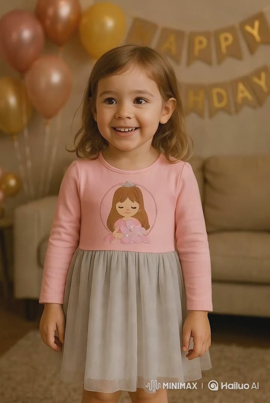 Girls Sparkle Cotton Dress

