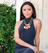 Belle Tagua Nut Necklace| Multicolor Handmade