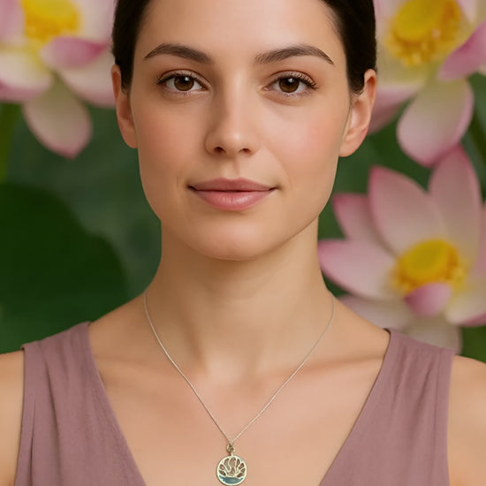 925 Sterling Silver Lotus Flower Pendant