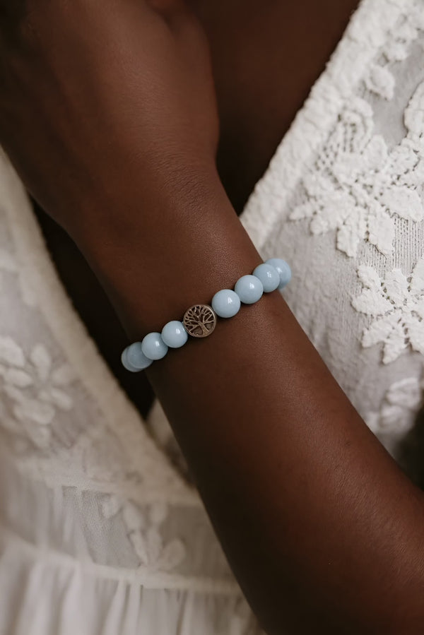 Aquamarine Crystal Bracelet | Natural Charm Jewelry