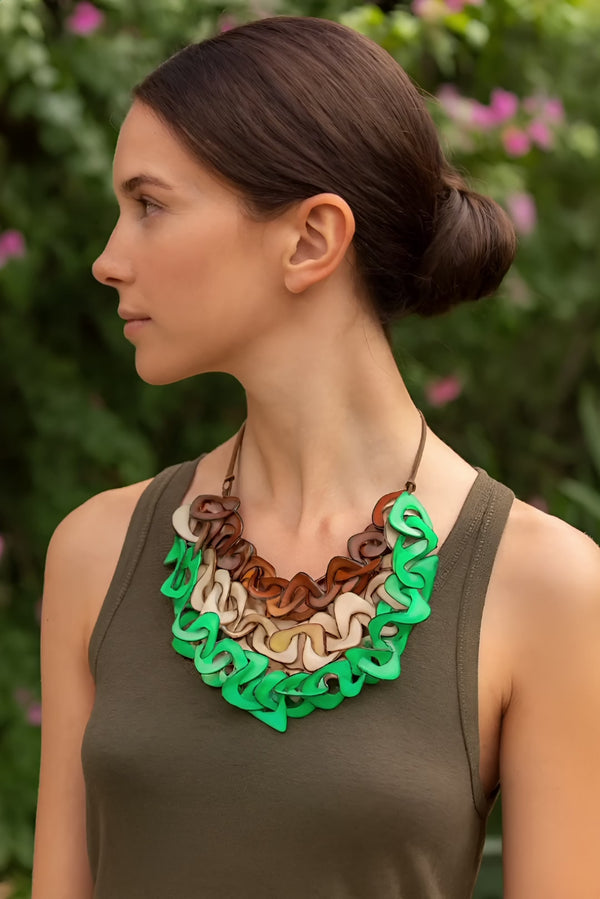 Vero Tagua Necklace| Chunky Handmade Ivory Jewelry